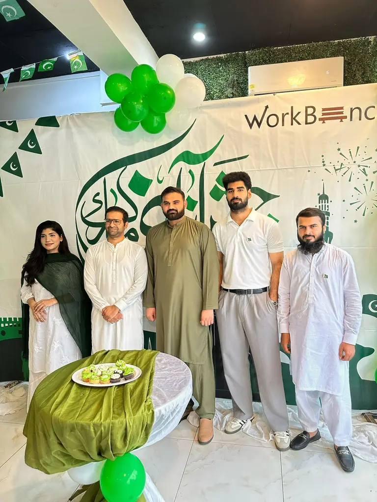 The Xeedev team posing together at WorkBench